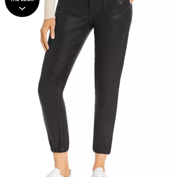 PAIGE Mayslie LUX coated cropped jogger - Picture 2 of 7